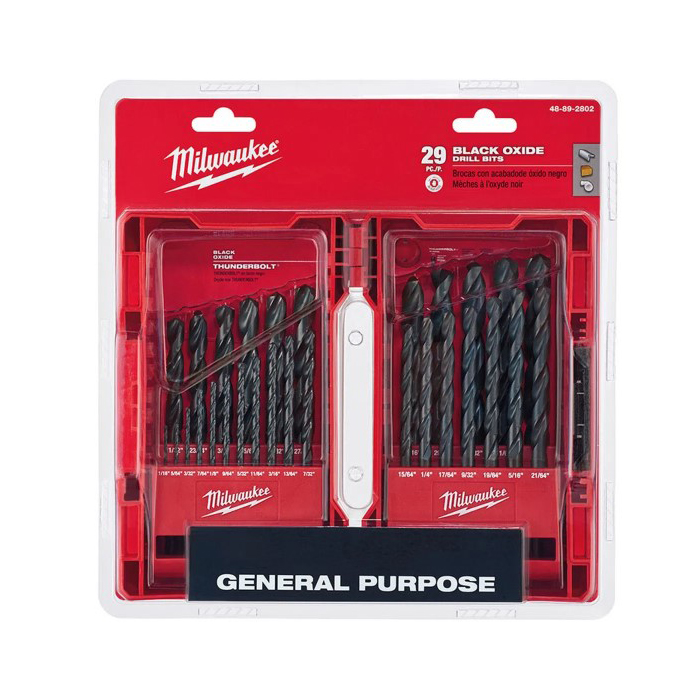 [A] (MIA-48-89-2802) JUEGO DE BROCAS A.V. THUNDERBOLD OXIDO NEGRO (29 PZAS.)