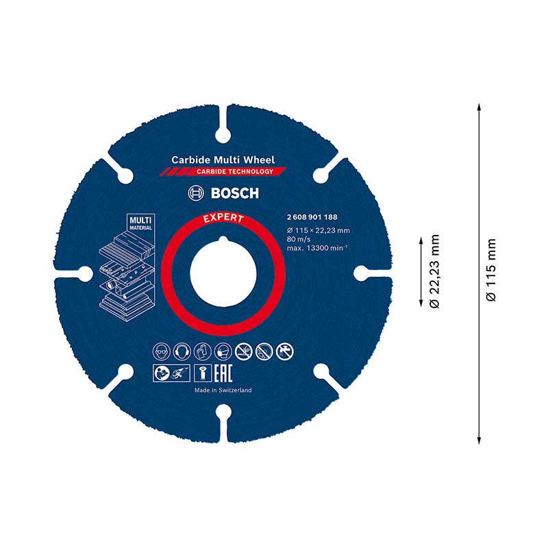 [T] (BOA-2608901188) DISCO DE CORTE EXPERT CARBIDE MULTI WHEEL MULTIMATERIAL 115 MM