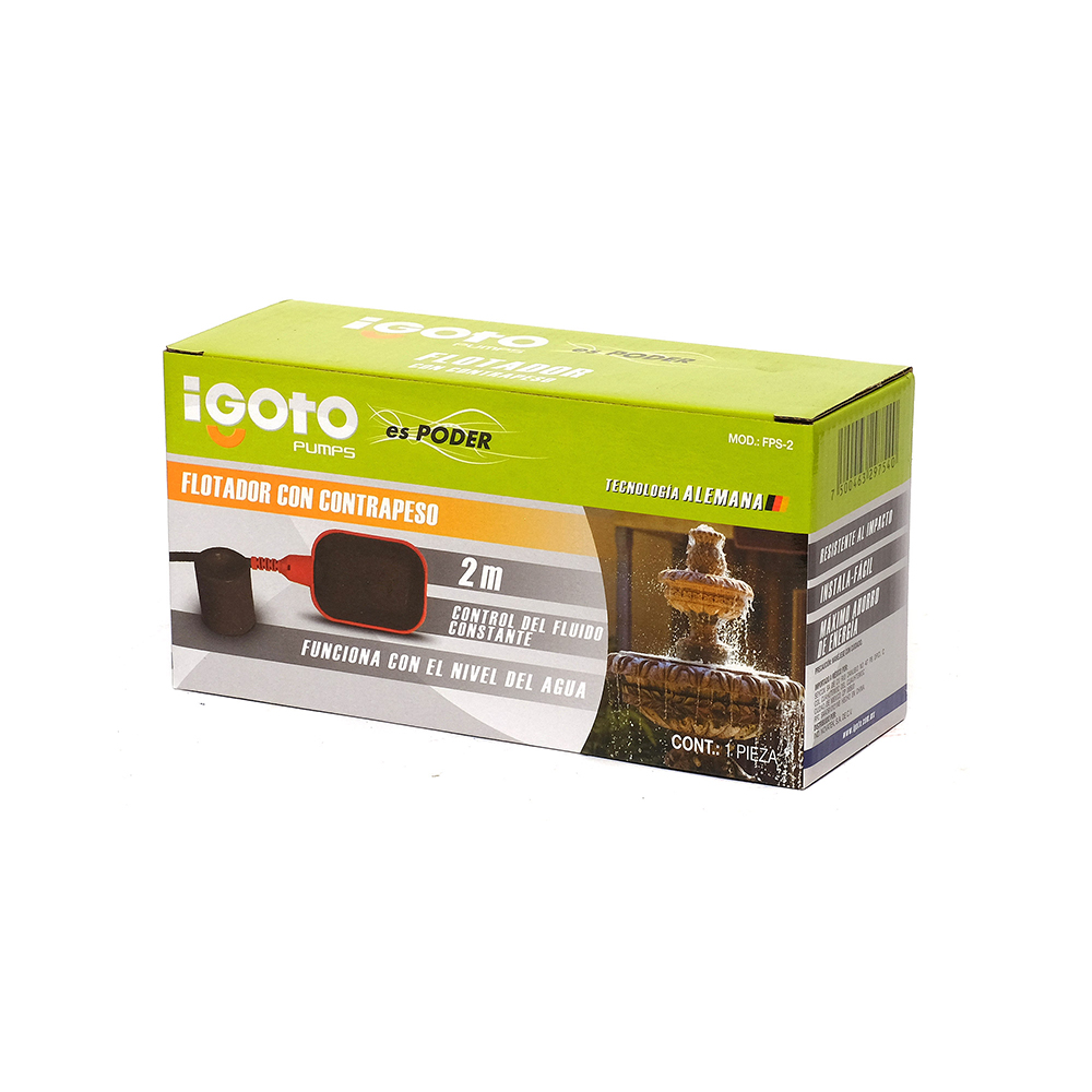 [A] (IGO-FPS-2) FLOTADOR DE 2 MTS CON CONTRAPESO BIVOLTAJE 120/240 P/CONTROL CONSTANTE
