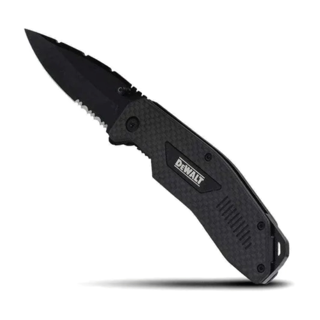 CUCHILLO DEPORTIVO MARCA DEWALT DE FIBRA DE CARBON USO RUDO