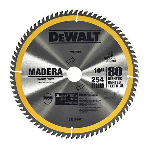 DISCO C/PASTILLA DE CARBURO 10 80 DPP FLECHA 30mm 1, 5/8 Y 3/4 MADERA