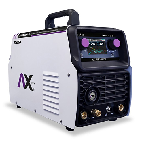 SOLDADORA INVERSOR TIG HF AC/DC Y ELECTRODO BIVOLTAJE 200 AMP P/ALUMINIO CON PANTALLA LCD