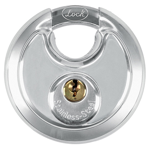 CANDADO DE MÁXIMA SEGURIDAD TIPO DISCO 70 MM, LLAVE ESTÁNDAR
