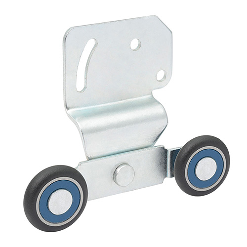 JUEGO DE CARRETILLA DOBLE RIEL PARA CLÓSET, GALVANIZADA