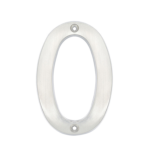 NÚMERO 0 SLIM 4" NÍQUEL SATINADO