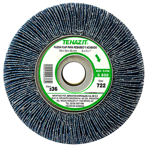 RUEDA FLAP DE ZIRCONIO GRANO 36 150X50X25