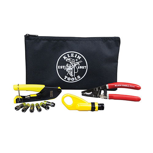 KIT DE INSTALACIONES DE CABLE COAXIAL C/ESTUCHE