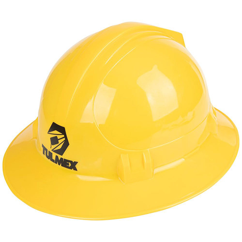 CASCO DE SEGURIDAD DIELECTRICO AMARILLO HASTA 30,000 V TIPO ALA ANCHA