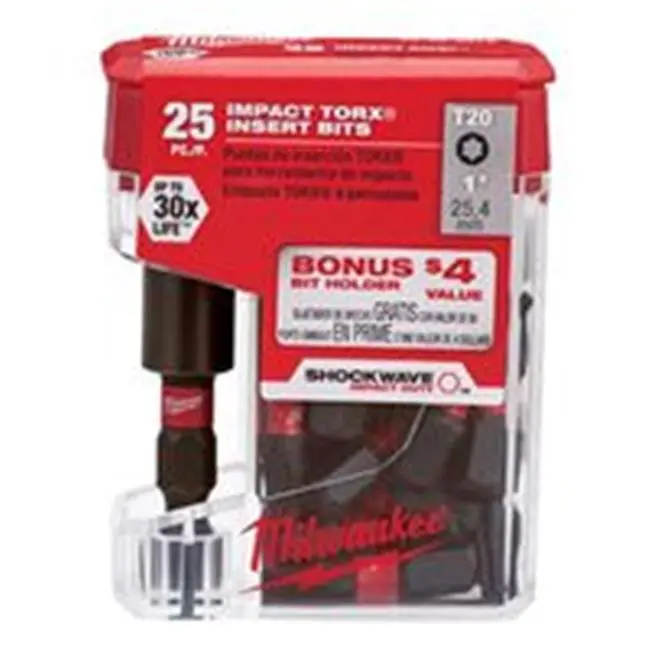 (5)25PK T20 TICTAC W/BIT HLDR