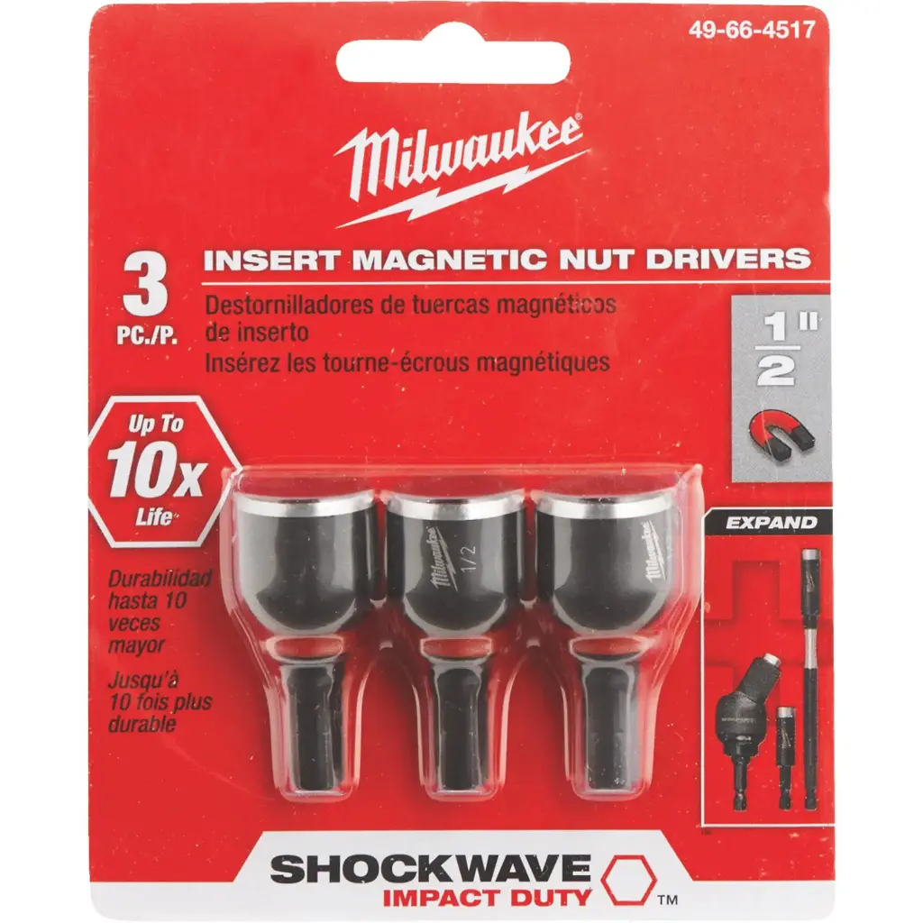 3PK 1/2 CONTOLADORES DE TUERCA DE INSERCIÓN DE IMPACTO SHOCKWAVE