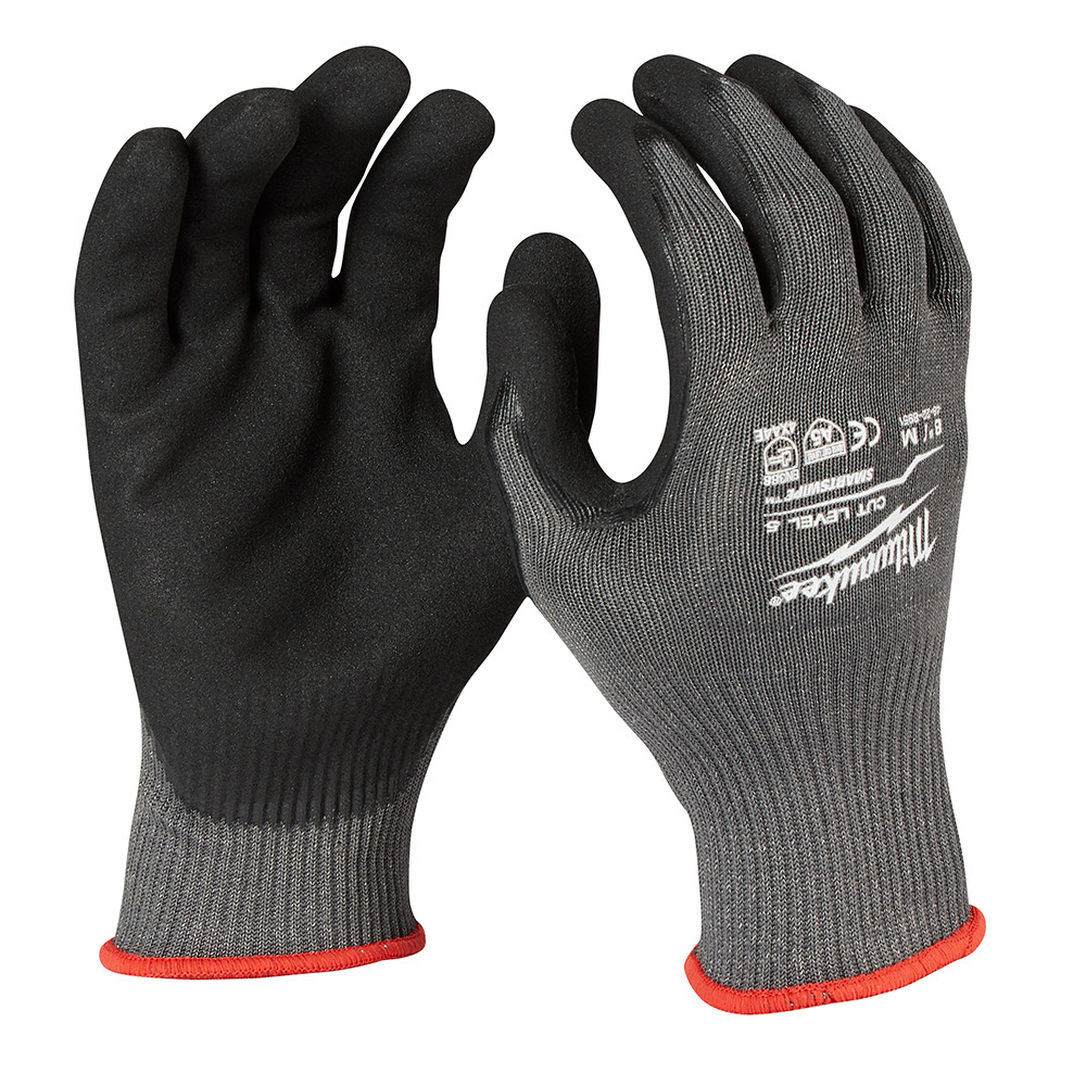 GUANTES ANTICORTE NIVEL 5 BAÑADOS EN NITRILO TALLA M
