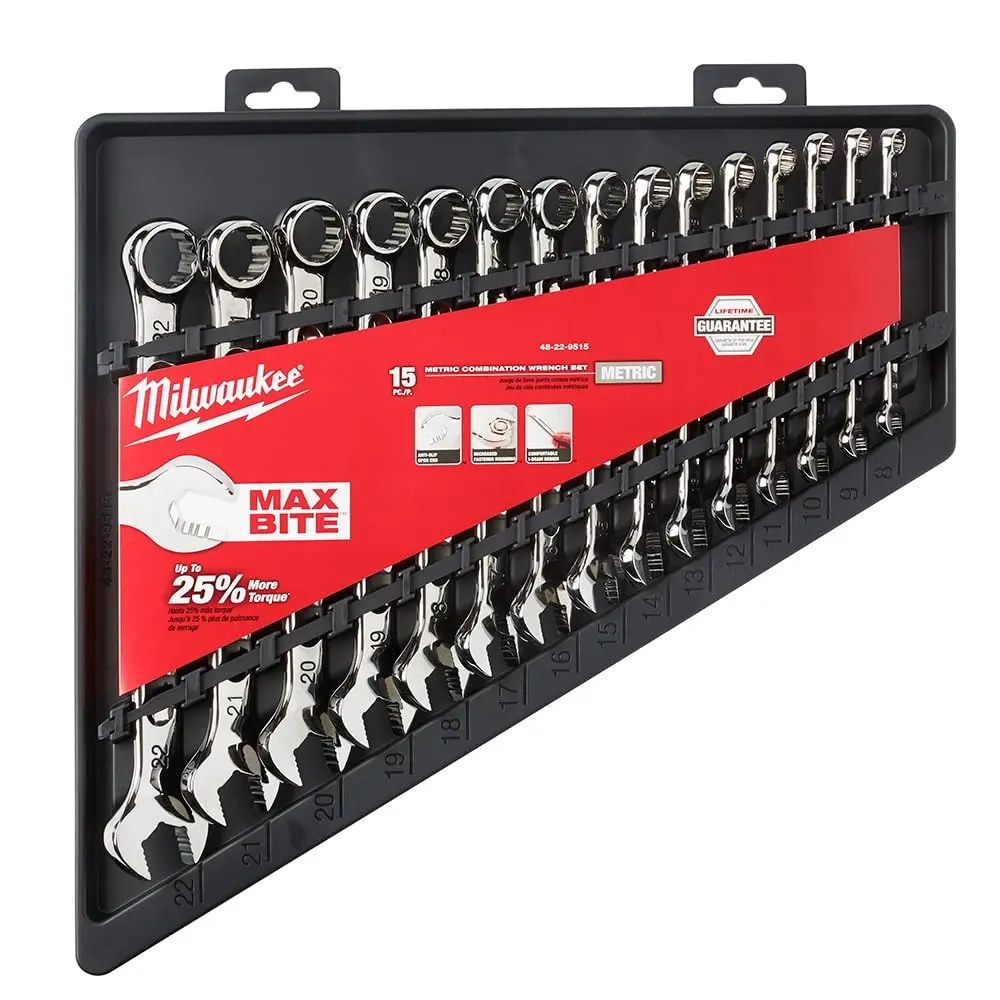 15PC COMBO WRENCH KIT METRIC
