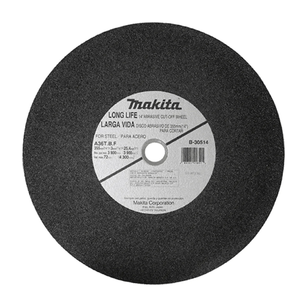 DISCO P/CORTE DE METAL 14 PULG. LONG LIFE COLOR GRIS