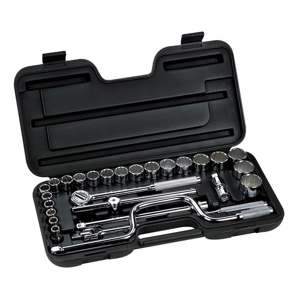 JUEGO DE DADOS STANLEY METRICOS 1/2" CON 29PZ