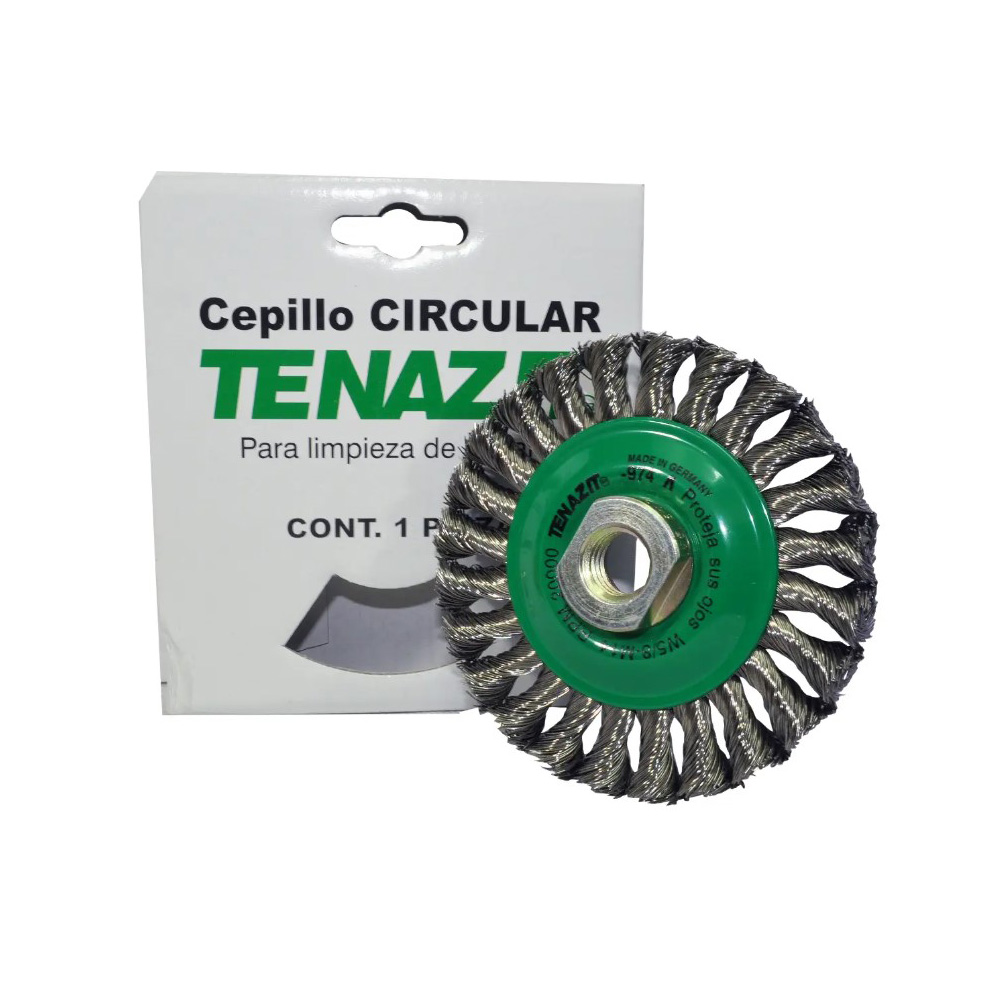 CARDA CIRCULAR TRENZADA 100X0.356XMR PARA SUPERFICIES DE ACERO INOXIDABLE