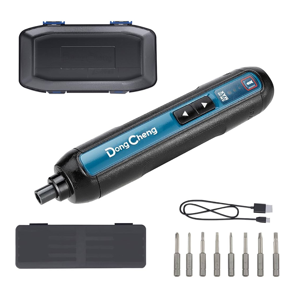 MINI DESTORNILLADOR INALAMBRICO RECARGABLE 4V CON JUEGO DE ACCESORIOS Y ESTUCHE