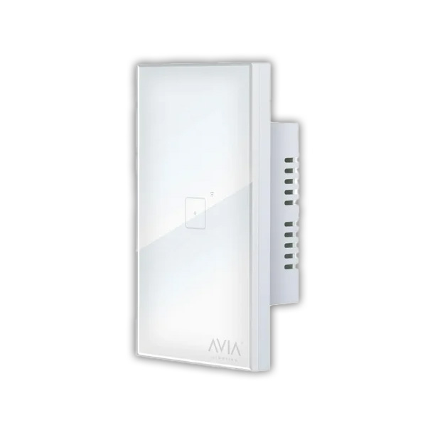 APAGADOR SMART WIFI DE 1 MODULO SISTEMA TOUCH PLACA DE CRISTAL BLANCO