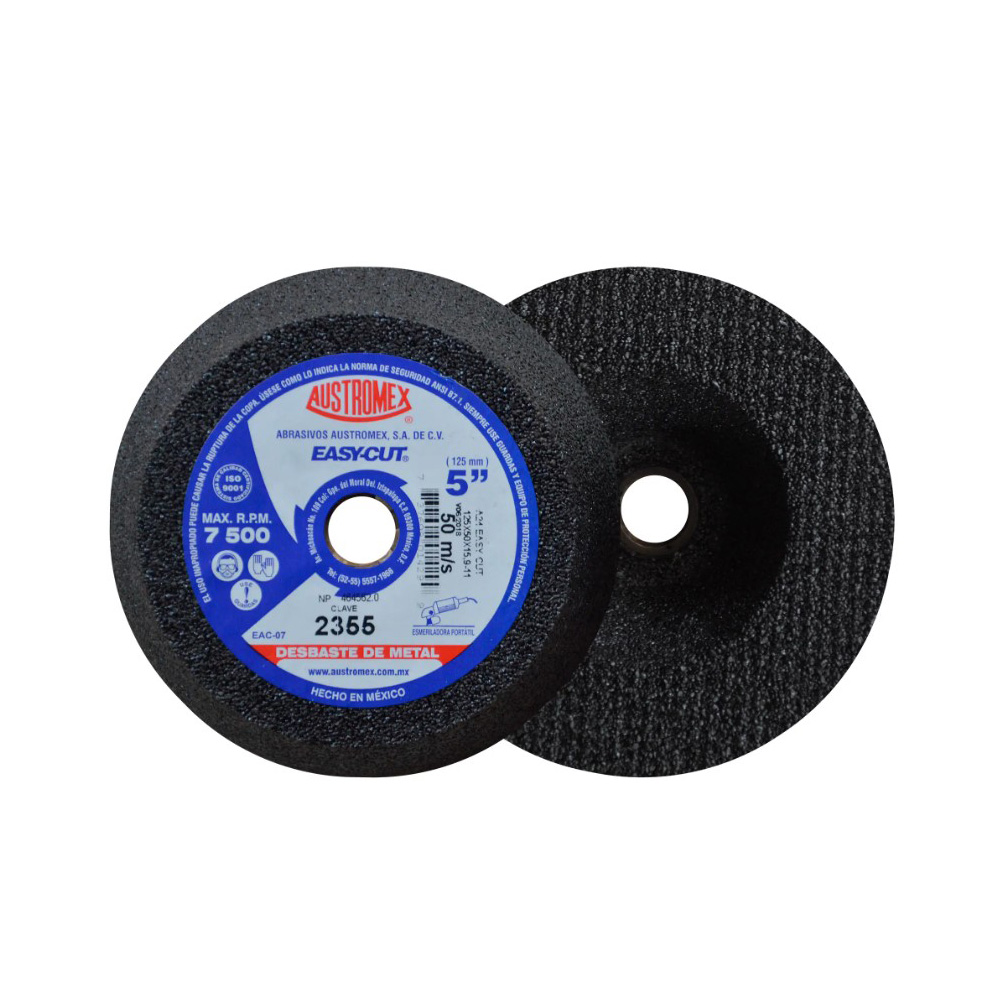 COPA ABRASIVA PARA DESBASTE DE METAL Y BISELADO DE PLACAS DE ACERO DE 125X50X15.9-11MM