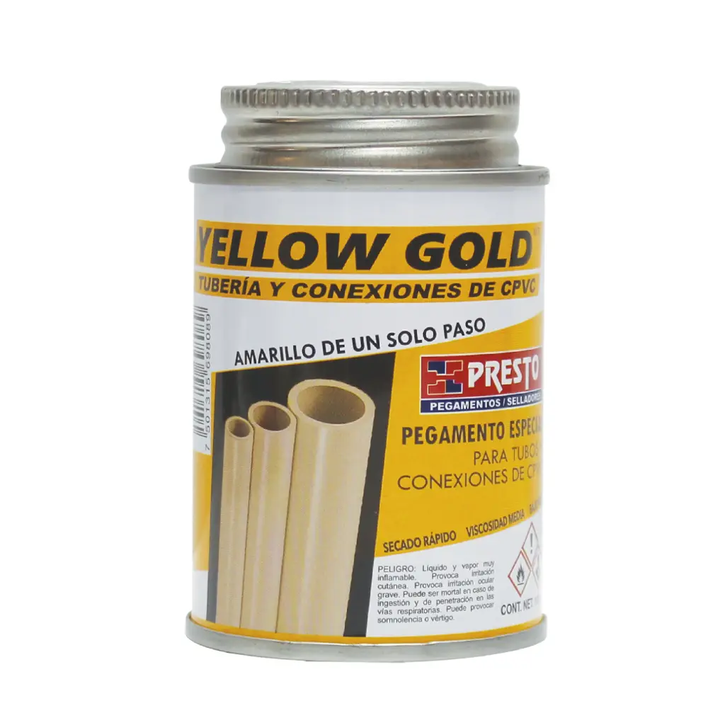 PEGAMENTO CPVC YELLOW GOLD LATA DE 118 ML.