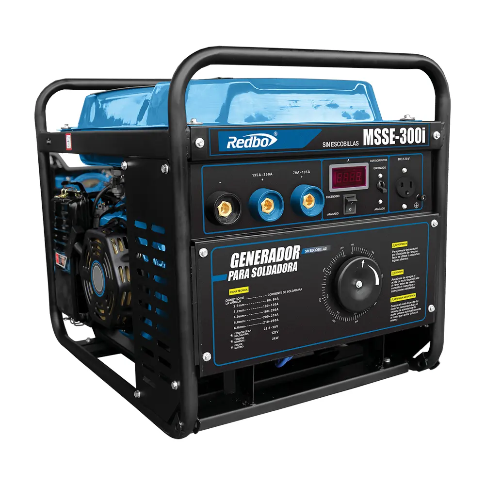 MOTOSOLDADORA A GASOLINA 250AMP REALES 127V 2KW MOTOR S/ESCOBILLAS TARJETA IGBT RECOMENDADO PARA CUALQUIER MEDIDA EN 6013 y 7018