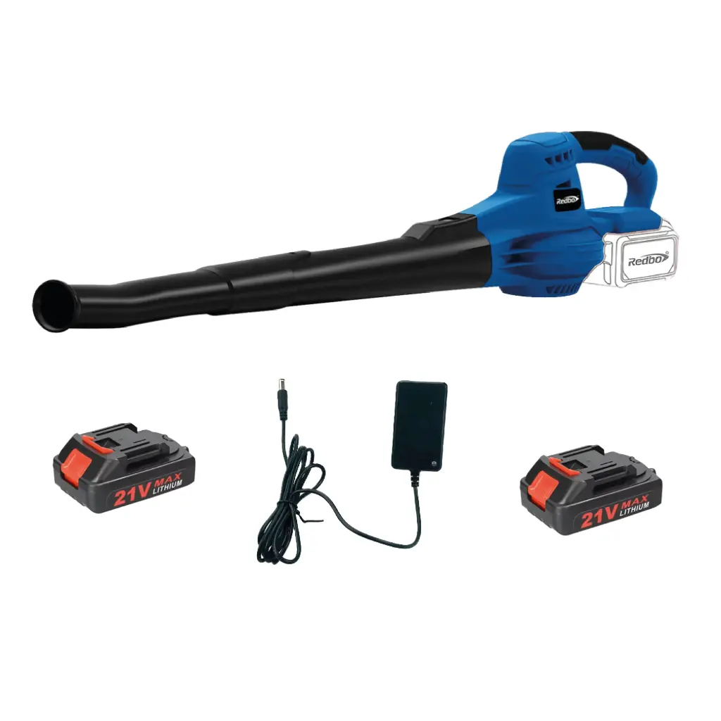COMBO SOPLADORA A BATERIA 21V 190 KM/H 12000 RPM + 2 BATERIAS DE 2 AMP Y CARGADOR