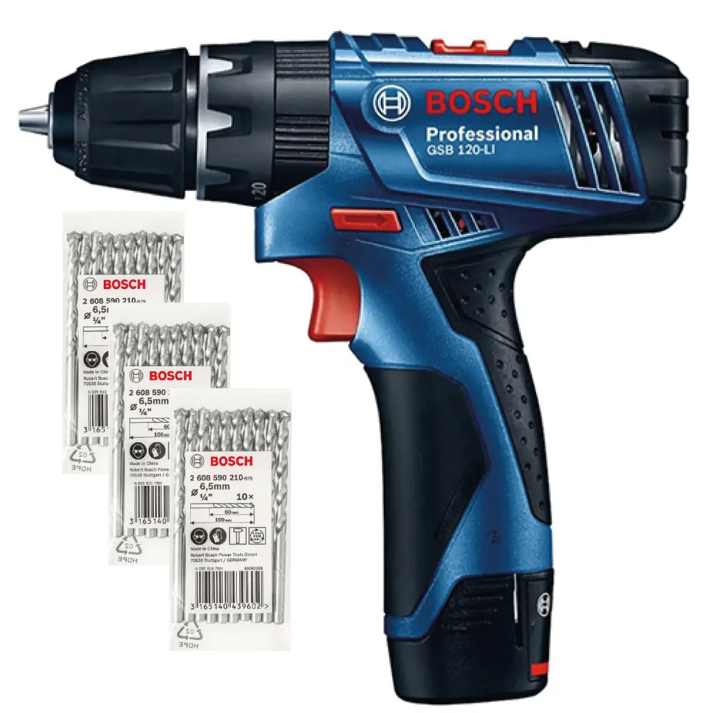 ROTOMARTILLO/ATORN. INALAMBRICO 12 V 0 - 400 / 0 - 1,500 RPM (BOI-19G8-1G0) + 30 BROCAS DE CONCRETO