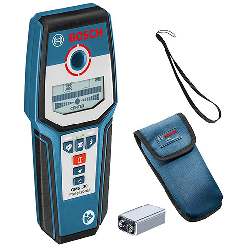 DETECTOR DE MATERIALES HASTA 12cm P/METAL , MADERA, METALES NO FERROSOS Y CONDUC (BOI-1081-000)