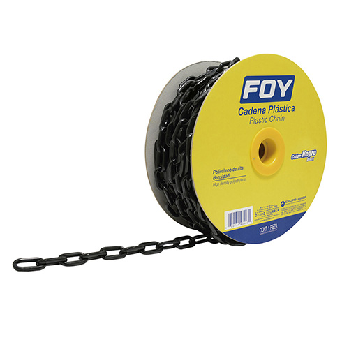 CADENA PLAST 3MM 1/8 50M NGRO