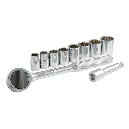 JUEGO DE DADOS Y ACCESORIOS STD DE 3/8 C/10 PZAS. BLISTER