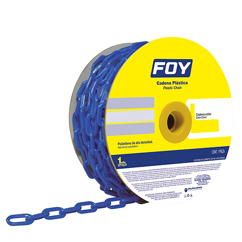 CADENA PLAST 6MM 1/4 25M AZUL