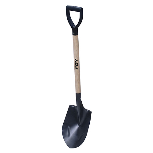 PALA REDONDA CON MANGO DE MADERA Y PUÑO "Y" PLASTICO
