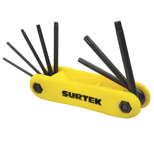 JUEGO DE LLAVES TORX TIPO NAVAJA PLASTICA 8 PZAS.