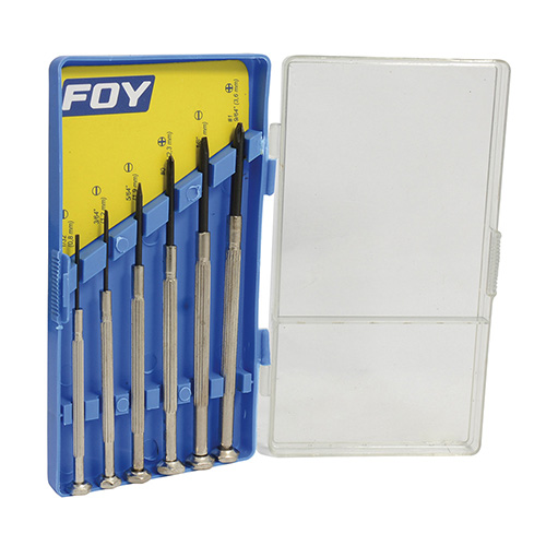 JUEGO DE 6 DESARMADORES DE PRECISION FOY TOOLS
