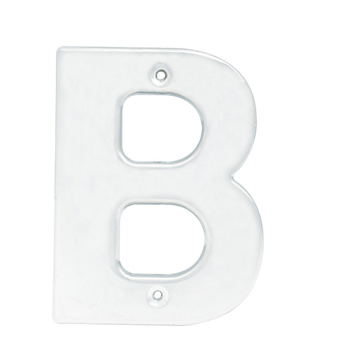 LETRA B BOLD 4" CROMO SATINADO