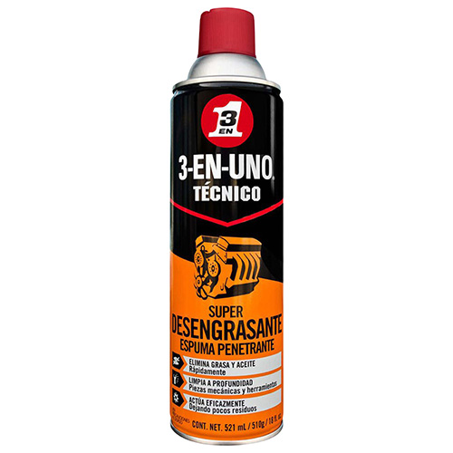 ESPUMA DESENGRASANTE PARA GRASA Y ACEITE EN AEROSOL 521 ml