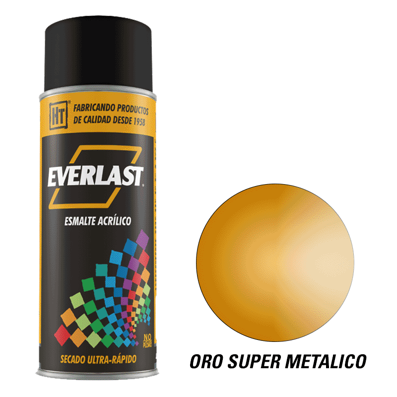 ESMALTE ACRILICO EN AEROSOL ORO SUPER METALICO