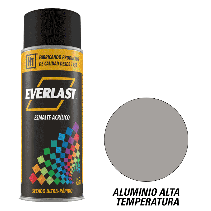 ESMALTE ACRILICO EN AEROSOL ALTA TEMPERATURA ALUMINIO