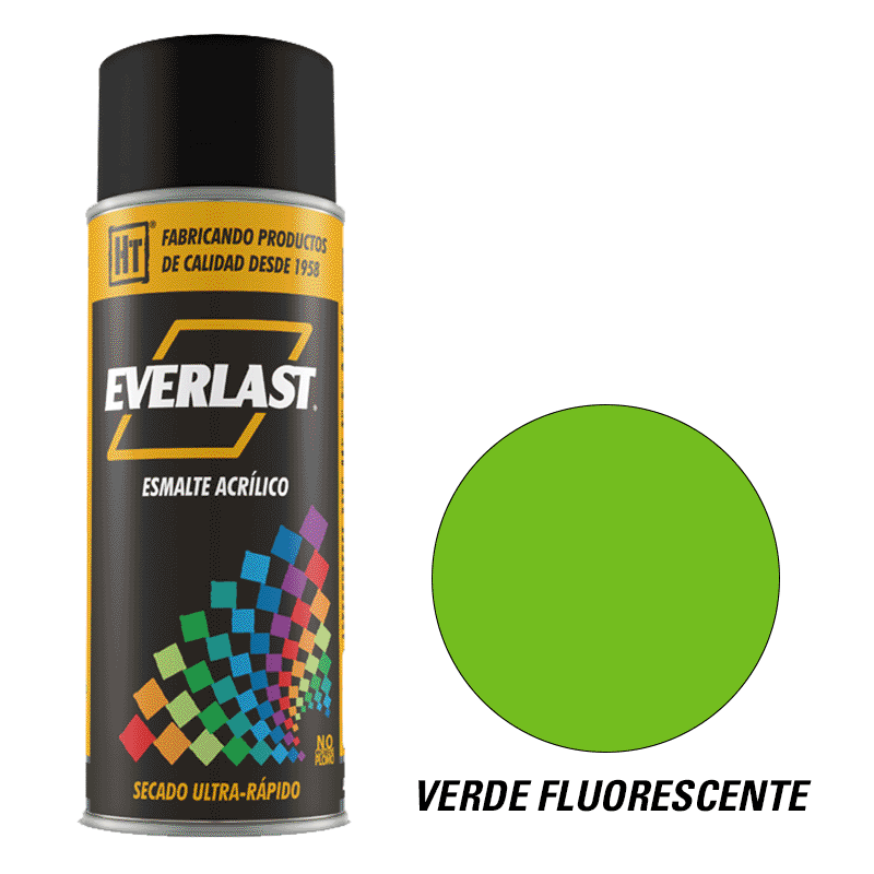 ESMALTE ACRILICO EN AEROSOL VERDE FLUORESCENTE