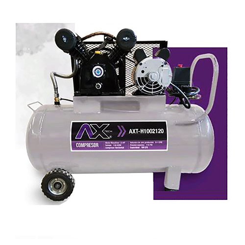 COMPRESOR HORIZONTAL 108L CABEZAL 2 PISTONES EN V MOTOR MARATHON 1.5 HP 110 - 22