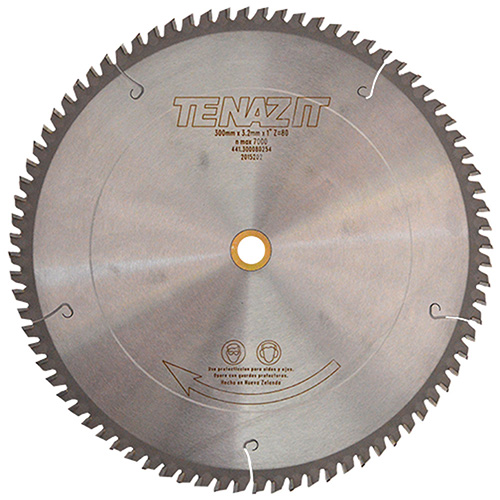 DISCO METALICO 12 X 1 5/8 (80 DIENTES) P/CORTAR METALES NO FERROSOS