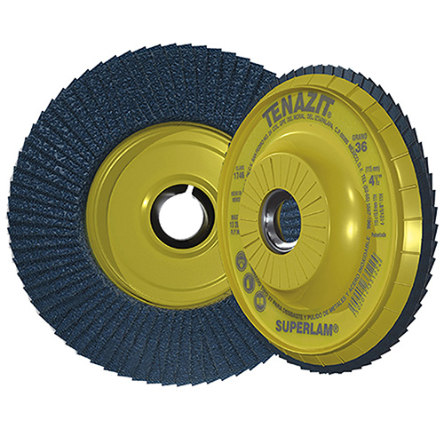 DISCO LAMINADO PLASTICO RECORTABLE 4 1/2 X 5/8 11 GRANO 36