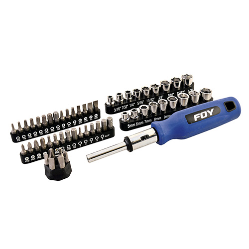 JUEGO DE PUNTAS Y ACCESORIOS HEXAGONO DE 1/4", 56 PIEZAS