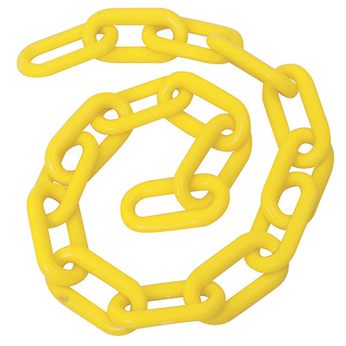 CADENA PLASTICA CALIBRE 6 MM DE 25 M, COLOR NARANJA