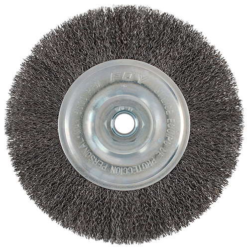 CARDA CIRCULAR ONDULADA ALAMBRE DELGADO 8" X 0.30 CON ROSCA M14