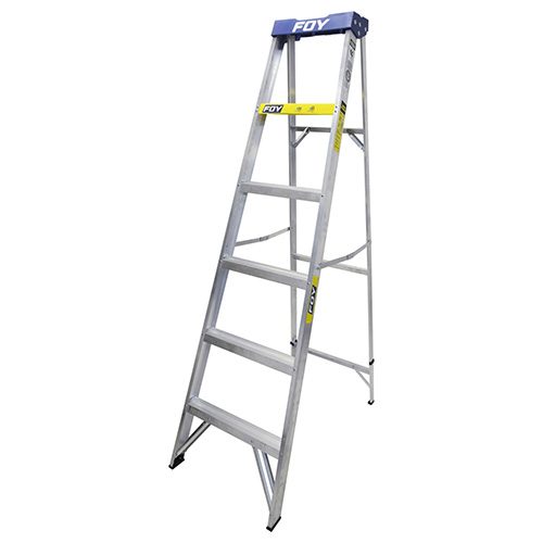 ESCALERA DE TIJERA TIPO 3 DE ALUMINIO Y TAPA PLASTICA CON 5 PELDAÑOS