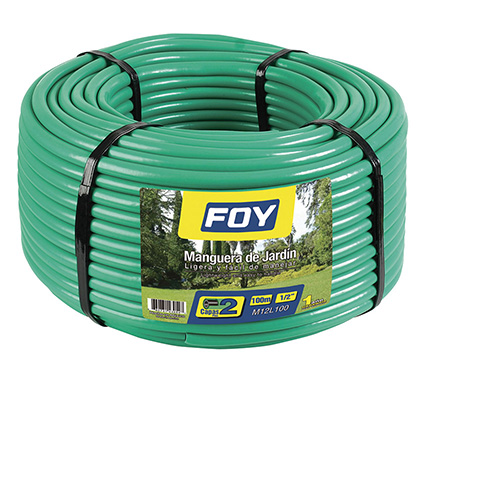 MANGUERA PARA JARDIN LISA EN ROLLO 2 CAPAS 1/2", 100 M