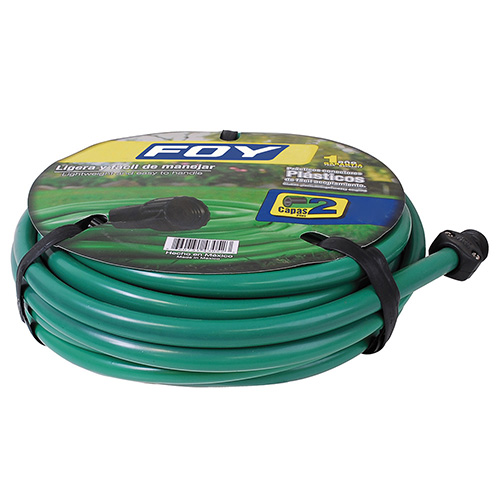 MANGUERA PARA JARDIN LISA EN ROLLO 2 CAPAS 1/2", 15 M