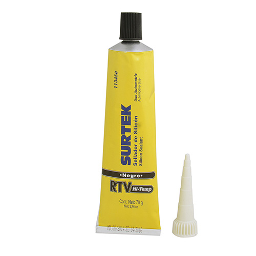 SILICON PARA ALTA TEMPERATURA, COLOR NEGRO EN TUBO, 70 GR