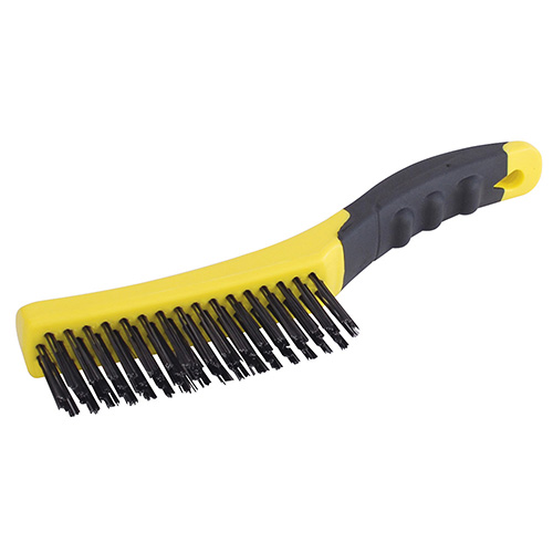 CEPILLO DE ALAMBRE DE ACERO AL ALTO CARBON CON 4X16 FILAS DE PINCELES CON MANGO BIMATERIAL