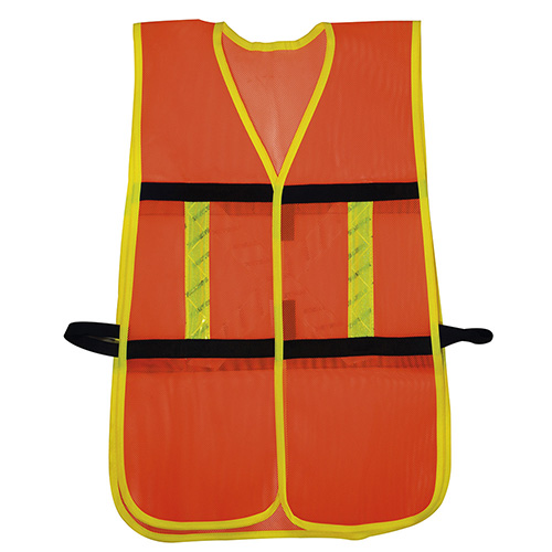 CHALECO DE SEGURIDAD DE MALLA DE POLIESTER CON AJUSTE DE DOBLE GANCHO NARANJA UNITALLA